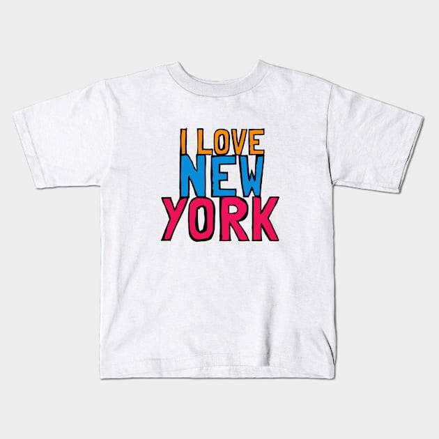 i love New York Kids T-Shirt by TompasCreations